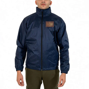 Men's Windbreaker <b>Jacket</b> 100% Polyester Canvas Fabric Hooded Rain Proof Breathable Eco-Friendly Front Logo Customizable Pakistan - Product Image 1