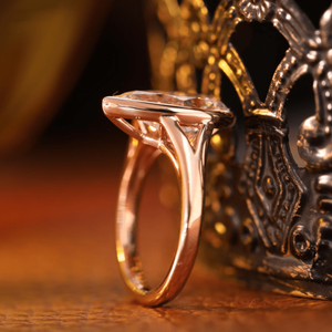 Modern 3ct Pear Cut Lab Grown Diamond Bezel Set Engagement <b>Ring</b> Rose Gold <b>Split</b> Shank Teardrop Wedding <b>Ring</b> women Jewelry Gift - Product Image 3