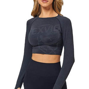Ropa Deportiva de Primera Calidad para Mujer, Top Corto de Compresión, Ligero, Manga Larga, Top de Compresión para Mujer - Product Image 6