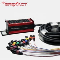 Boîtier de scène 8 canaux en aluminium XLR, câble multiconducteurs torsadé de 30 m, gaine PVC, blindage en feuille, conducteur en cuivre nu pour l'audio