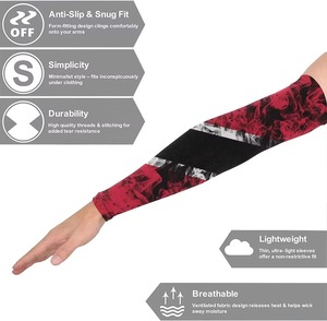 Manches de protection UV en soie pour e-sport, protège-bras d'été pour sports de plein air, personnalisables, séchage rapide, pour football américain - Product Image 6
