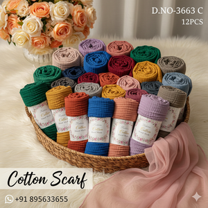 Muslim Women's plain cotton Fabric <b>Scarf</b>-Plaid/Floral/Color Blocking Patterns Feather/Lace/Embroidery/Rhinestone Decorations - Product Image 4