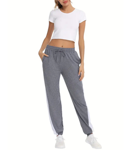 Pantaloni sportivi traspiranti grigi da <span class=keywords><strong>donna</strong></span> 2023, pantaloni larghi da jogging, pantaloni <span class=keywords><strong>oversize</strong></span> a gamba larga, streetwear a vita alta. - Product Image 1