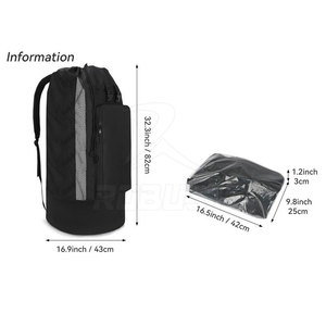 Soccer Ball <b>Backpack</b> <b>Lightweight</b> Eco-Friendly Nylon & Polyester Sports Carry Bag with Adjustable Shoulder Strap Large Storage - Product Image 2