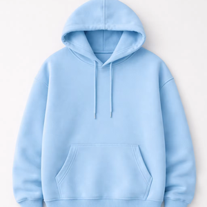 Varsbaby-pull en molleton bleu pour hommes et femmes, de haute qualité, sweat à capuche à fermeture éclair, vêtement décontracté - Product Image 3