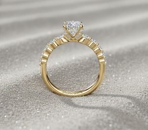 แหวนเพชรเพาะเลี้ยง Stonewels ตัวเรือนทอง 14K แบบหนามเตย ประดับเพชรข้างแบบไล่ขนาด สำหรับเครื่องประดับสั่งทำสุดหรูที่ได้รับการรับรอง - Product Image 2