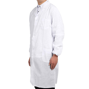 Unisex White Cotton Lab Coat for Hospital Use Woven Fabric Professional Workwear Uniform - Product Image 2