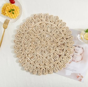Eco Friendly Woven Water Hyacinth Handmade Vietnam Wholesale Products <b>Placemat</b> Coasters for Tableware Wedding Event Party - Product Image 4