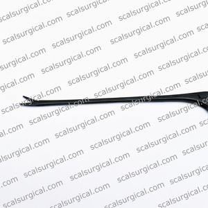 Tijeras Microquirúrgicas para Oído German Bellucci, Recubrimiento de PTFE Negro, Curvadas, Izquierdas, 7.5 cm, Instrumento Quirúrgico de Acero Inoxidable para Microcirugía ENT - Product Image 5
