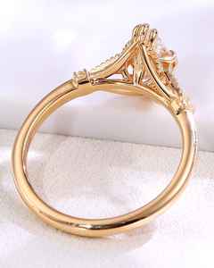 Moissanite 3CT Marquise Cut Art Deco <b>Ring</b> Vintage Style For Women's original <b>925</b> <b>Silver</b> <b>With</b> Gold Plated For Bridal Promise Gift - Product Image 5