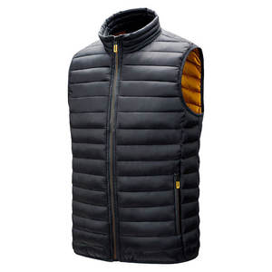 Wholesale Winter <b>Warm</b> Sleeveless Bubble <b>Jackets</b> Custom Stand Collar Puffer Vest for Men - Product Image 1