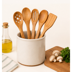 Wooden Cooking Spoons <b>Set</b> Eco-Friendly Non-Stick Kitchen Utensil <b>Set</b> with Spatula Heat Resistant Wood Cookware Tools for Home - Product Image 2