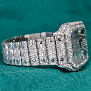 นาฬิกาหรูสไตล์ฮิปฮอป VVS มอยส์ซาไนต์ คุณภาพสูง ระบบควอตซ์ ดีไซน์หรูหราสำหรับนักธุรกิจ สหรัฐอเมริกา สหราชอาณาจักร RELOJ - Product Image 1