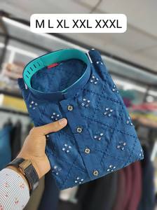 Ropa para festivales, la mejor tela de algodón con bordado y trabajo con espejos, kurta-pyjama de manga larga a precio de mayorista, proveedor de la India. - Product Image 3