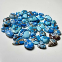 Pierres précieuses en turquoise naturelle Golden Hill, formes variées, polies avec jeu de couleurs, pour la fabrication de bijoux, vente en gros, 10 mm