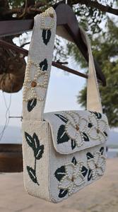 Bolso de mano y bandolera artesanal MS con cuentas de cristal de ojo turco, forma y color personalizables, estilo bohemio, protector, para buena suerte en la noche. - Product Image 2