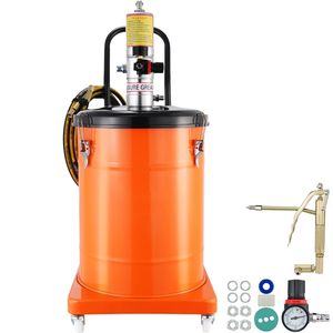 Pompa per Grasso ad Aria Compressa da 40L (10.5 Galloni) con Ugello Automatico e Tubo ad Alta Pressione da 4 Metri, Pompa Pneumatica per Secchio di Grasso, Pistola per Ingrassaggio - Product Image 3