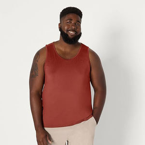 Camiseta sin mangas Henley para hombre, 100% algodón, con botones frontales, estilo casual, tipo chaleco. - Product Image 5