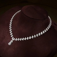 Collier en moissanite en forme de poire, diamant, argent sterling 925, cadeau pour anniversaire et mariage