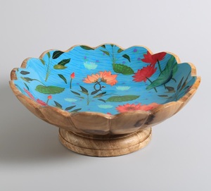 Handmade <b>Ceramic</b> <b>Bowls</b> With Blue Sea Creatures Design Oriental Style For Food <b>Serving</b> - Product Image 5