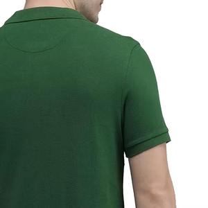 <b>Men's</b> <b>Green</b> Short Sleeve <b>Polo</b> <b>Shirt</b> Cotton Pique Casual Solid Color Breathable Knitted Regular Fit Button Design - Product Image 4