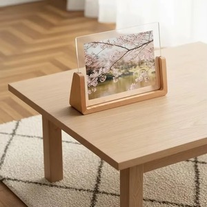Luxury Walnut Wood <b>Photo</b> <b>Frame</b> <b>Double</b> <b>Sided</b> Clear Acrylic Picture Display Solid Wood Base Portrait Stand <b>Photo</b> <b>Frame</b> wall decor - Product Image 4