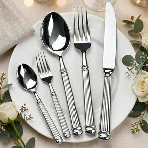 Ensemble de couverts de luxe pour mariage, modèle Rome Pillar, en acier inoxydable 304 forgé, pour hôtels, finition miroir - Product Image 6