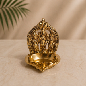 Handcrafted Brass Kartik Valak Diya Decorative Oil Lamp Religious Brass Pooja Diya for <b>Home</b> <b>Temple</b> Decor - Product Image 1