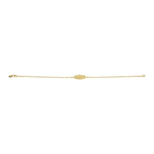 Pulsera de Cadena con Medallón de Corazones Calados en Plata de Ley 925 Bañada en Oro al por Mayor - Joyas Memoria - Product Image 4