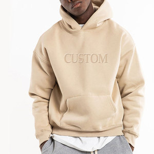 Sweat à capuche en coton de luxe surdimensionné pour hommes, vente en gros, impression en relief personnalisée, design épaules tombantes, style formel hiver - Product Image 2