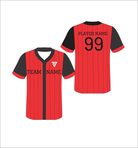 Maillot de football personnalisé à rayures rouges, col en V, manches courtes, impression sublimée, évacuation de l'humidité, unisexe, adulte, coupe classique - Product Image 4