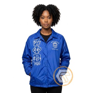 เสื้อแจ็คเก็ตวาร์ซิตี้คุณภาพสูง ระบายอากาศได้ดี ปักลายโลโก้ Zeta Phi Beta สำหรับสตรีนักเรียนชมรม ออกแบบโดยนักออกแบบเสื้อผ้า สำหรับฤดูใบไม้ร่วงและฤดูหนาว - Product Image 1