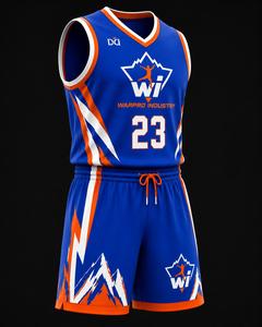 Ensembles d'uniformes de basket-ball confortables, légers et respirants pour adultes, taille plus, tissu doux, nom d'équipe personnalisé, uniforme de basket-ball - Product Image 3