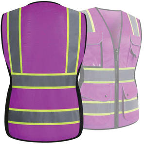 Ropa de Seguridad Reflectante Transpirable con Múltiples Bolsillos, Chaqueta de Alta Visibilidad, Uniforme de Trabajo de Construcción, Chaleco de Seguridad Reflectante - Product Image 3