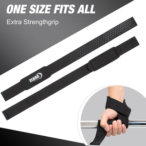 Nouvelles sangles de musculation antidérapantes avec coussinet en néoprène, poignée extra résistante, sangles de poignet en silicone pour la musculation en salle de sport - Product Image 2