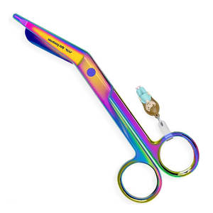 Tijeras de Enfermera para Zurdas con Diseño de Margarita, Tijeras de Acero Inoxidable para Vendajes con Punta Segura para un Corte Preciso - Product Image 3