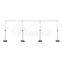 Barre transversale portable de 6 à 10 pieds pour système de support de toile de fond et de rideaux, idéale pour les mariages, les fêtes, les événements et les stands de salons professionnels
