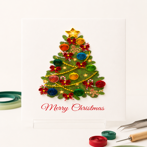 Wholesale Vietnam Christmas Quilling <b>Card</b> Pine Tree Design Custom 3D Greeting <b>Card</b> Handmade Digital Printing Paper <b>Gift</b> <b>Card</b> - Product Image 4