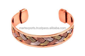 Brazalete de Tenis Moderno Vintage de Cobre Sólido, Elegante y de Lujo con Diseño Elegante, Logotipo Personalizable para Mujeres y Hombres, Uso Diario - Product Image 6