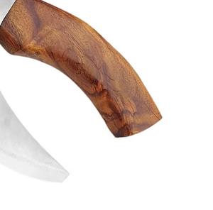 Coupe-pizza personnalisé fait main en acier inoxydable multi-usage avec manche en bois sur mesure et étui en cuir - Product Image 3