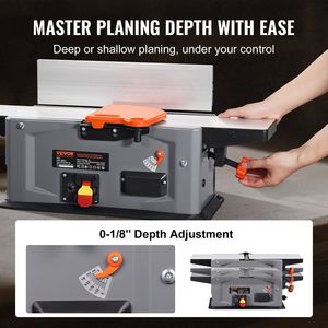 Fresatrice a spirale da banco 1.5HP 10000 RPM con testa di taglio a 14 lame 6 in 1, profondità regolabile 0-1/8 per giunzioni a dita in legno, fresatrice da banco da 6 pollici - Product Image 6