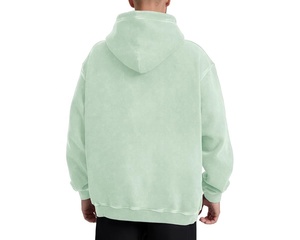 Sudadera con capucha lavada a la piedra de gran tamaño para hombre, lavada con ácido supersuave para invierno con impresión digital, Sudadera con capucha y sudadera de moda - Product Image 3