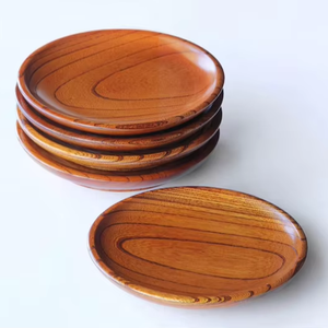 Customized Eco-Friendly Classic Round Wooden Plate <b>Dinnerware</b> for Food Serving in Restaurants and Home From Indian Exporter - Product Image 1