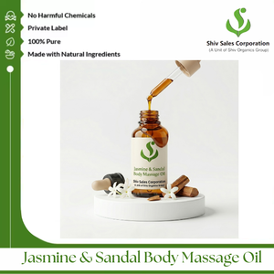 Huile de massage pour le corps au jasmin et au santal pour des soins de luxe, les professionnels du spa et les applications de produits d'aromathérapie - Product Image 4