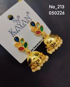 Boucles d'oreilles pendantes géométriques plaquées or, style ethnique indien élégant, pour femmes, en alliage, tendance bohème, bijoux en gros - Product Image 3