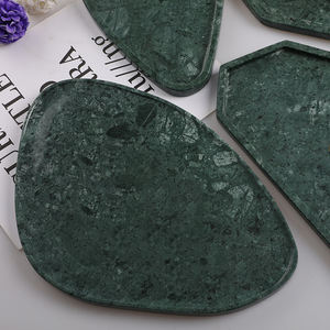 Bandeja Decorativa de Piedra Natural de Mármol Verde con Forma Irregular, Decoración de Hogar de Lujo, Decoración Moderna para Cocina y Comedor - Product Image 1