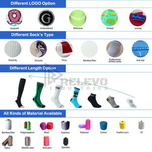 Chaussettes de sport antidérapantes personnalisées pour hommes, écologiques, respirantes, en nylon et élasthanne, pour le football, le basketball, la course à pied, vente en gros - Product Image 6