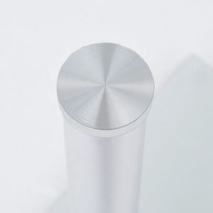 Petite table d'appoint transparente en verre trempé et acier inoxydable, tables consoles - Product Image 4