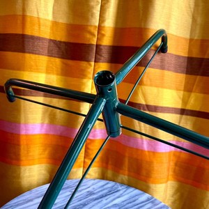 Vintage metal Christmas <b>Tree</b> Stand / green collapsible Xmas <b>tree</b> stand - Product Image 1