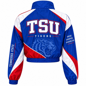 Custom Women Cropped Windbreaker <b>Jacket</b> Color Block Lightweight Full Zip <b>Track</b> <b>Jacket</b> Embroidery Team Streetwear OEM Manufacture - Product Image 2